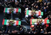 مراسم تشییع سه شهید گمنام در قم و تبریز
