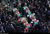 مراسم تشییع سه شهید گمنام در قم و تبریز