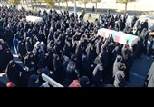 آیین وداع و تشییع پیکرهای مطهر شهدای گمنام در بیرجند