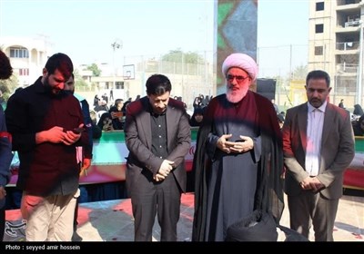 تشییع و دفن شهید گمنام در دانشگاه فرهنگیان بوشهر