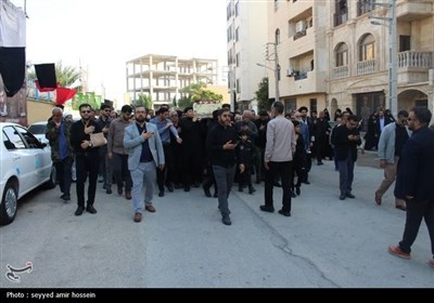 تشییع و دفن شهید گمنام در دانشگاه فرهنگیان بوشهر
