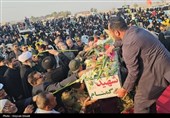 تشییع و دفن شهید گمنام در دشتی