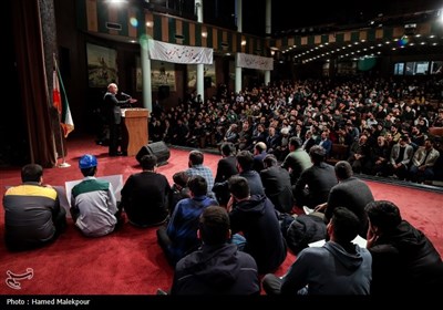 سخنرانی محمدباقر قالیباف رئیس مجلس شورای اسلامی در مراسم بزرگداشت روز دانشجو در دانشگاه تهران