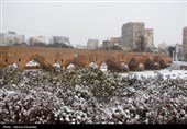 بارش برف در اردبیل و زنجان