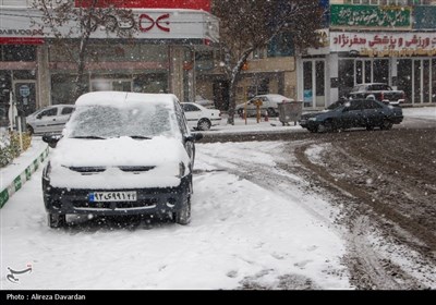 بارش برف در اردبیل 