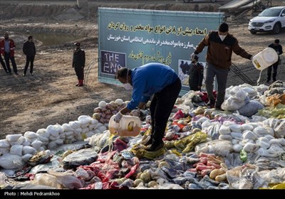 امحای 8 تن انواع مواد مخدر در اهواز