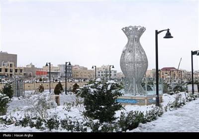 بارش برف در زنجان 