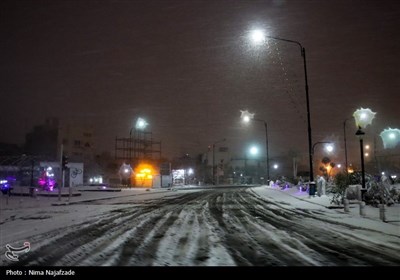 بارش برف در مشهد