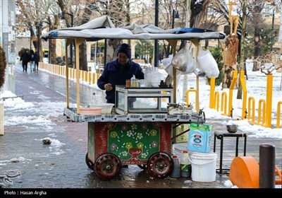 بارش برف در زنجان