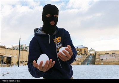 بارش برف در زنجان