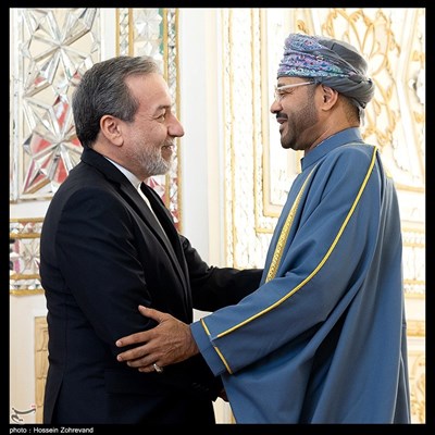 دیدار سید بدر البوسعیدی، وزیر امور خارجه عمان با سید عباس عراقچی، وزیر امور خارجه