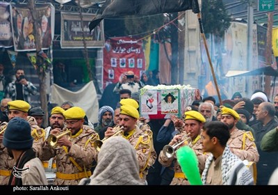 تشییع پیکر جانباز شهید شعبانی در طریق‌الشهدای کرمان 