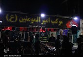 حال و هوای اربعینی گلزار شهدای کرمان در شب شهادت حاج قاسم