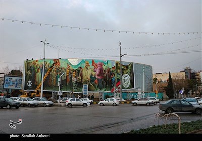 نصب بزرگ‌ترین بیلبورد کشور در کرمان
