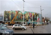 نصب بزرگ‌ترین بیلبورد کشور در کرمان