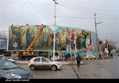 نصب بزرگ‌ترین بیلبورد کشور در کرمان