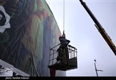 نصب بزرگ‌ترین بیلبورد کشور در کرمان