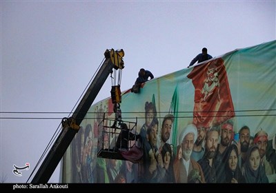 نصب بزرگ‌ترین بیلبورد کشور در کرمان