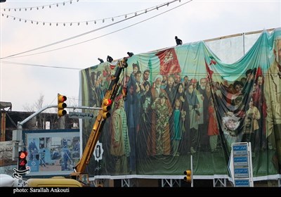 نصب بزرگ‌ترین بیلبورد کشور در کرمان