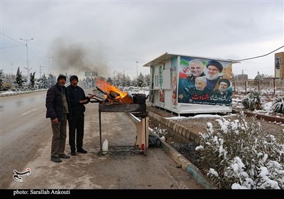 بارش اولین برف زمستانی در کرمان