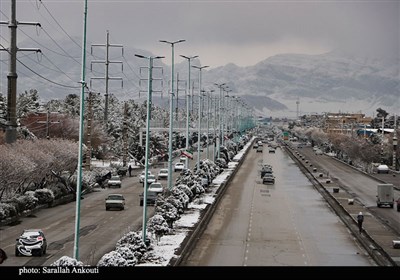 بارش اولین برف زمستانی در کرمان