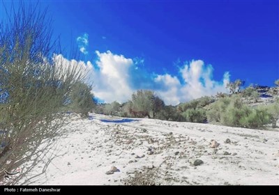 بارش برف در کوهشاه هرمزگان