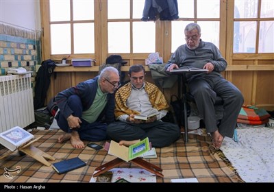 مراسم معنوی اعتکاف در زنجان