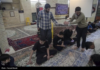 مراسم معنوی اعتکاف در کرمانشاه