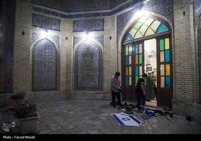 مراسم معنوی اعتکاف در کرمانشاه