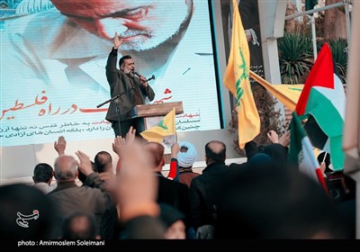 اجتماع مردم کرمان به مناسبت پیروزی فلسطین 