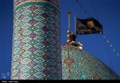 سومین حرم اهل بیت (ع) برای سوگ محرم لباس عزا به تن کرد