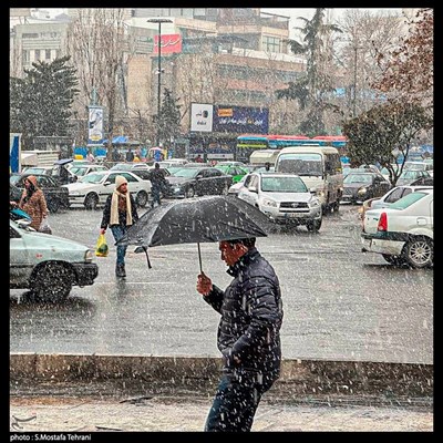 اولین بارش برف زمستانی در تهران