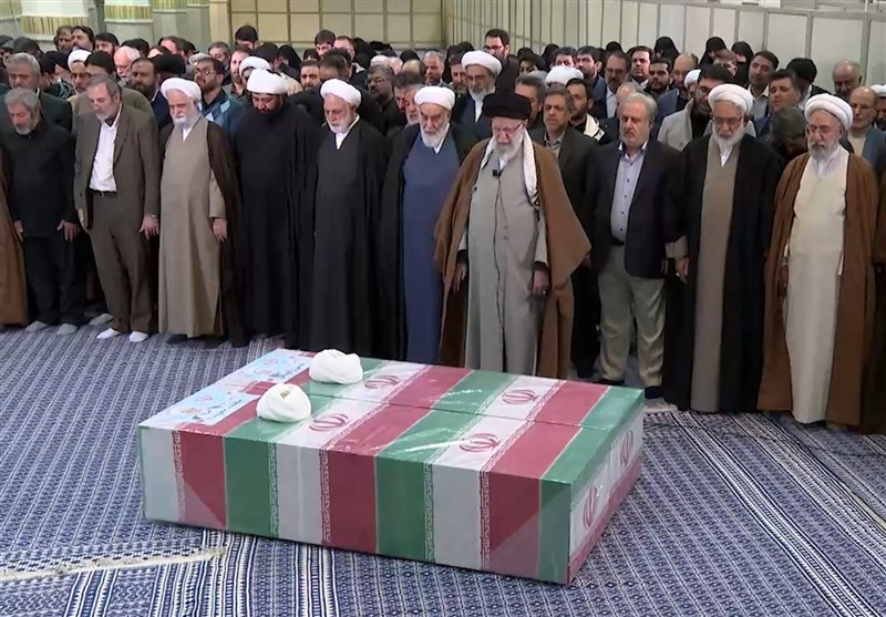 اقامه نماز بر پیکر قضات شهید قوه قضائیه