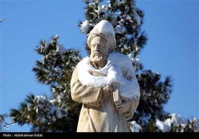 بارش برف در همدان