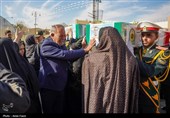 آیین وداع و طواف پیکر پاک و مطهر سربازان شهید فراجا در حرم شاهچراغ (ع) شیراز
