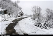 بارش برف در اشکور گیلان