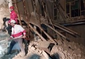 ریزش ساختمان متروکه در کرمانشاه
