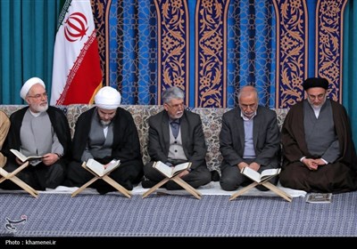 دیدار شرکت‌کنندگان در مسابقات بین‌المللی قرآن با رهبر انقلاب