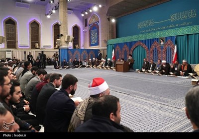 دیدار شرکت‌کنندگان در مسابقات بین‌المللی قرآن با رهبر انقلاب