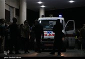 لحظه انتقال دانش آموزان مصدوم حادثه واژگونی اتوبوس به بیمارستان شهید باهنر کرمان