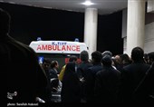 لحظه انتقال دانش آموزان مصدوم حادثه واژگونی اتوبوس به بیمارستان شهید باهنر کرمان