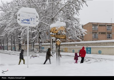 بارش سنگین برف در ارومیه