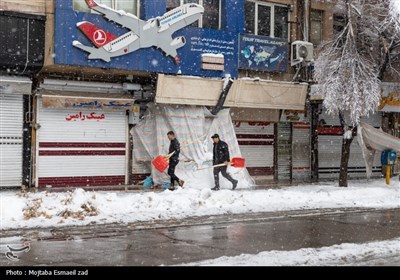 بارش سنگین برف در ارومیه