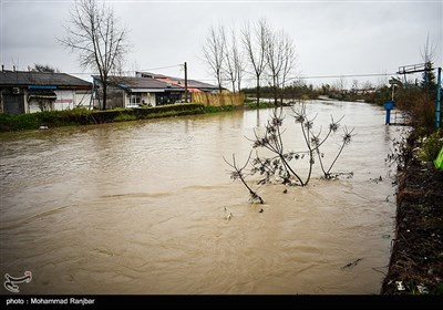 سیل و آبگرفتگی در پیربازار رشت