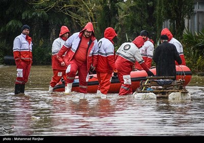سیل و آبگرفتگی در پیربازار رشت