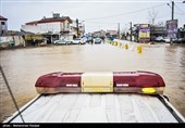 سیل و آبگرفتگی در پیربازار رشت