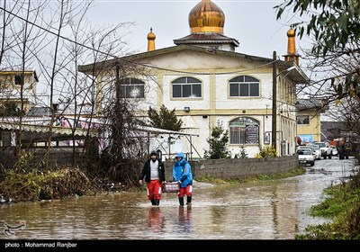 سیل و آبگرفتگی در پیربازار رشت