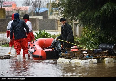 سیل و آبگرفتگی در پیربازار رشت