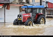 سیل و آبگرفتگی در پیربازار رشت