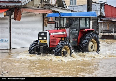 سیل و آبگرفتگی در پیربازار رشت